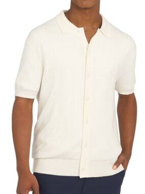 DKNY Men's Button Front Sweater In Cream